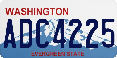 WA license plate ADC4225