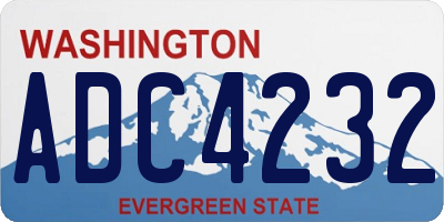 WA license plate ADC4232