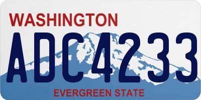 WA license plate ADC4233