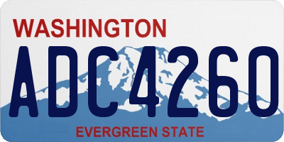 WA license plate ADC4260