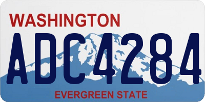 WA license plate ADC4284