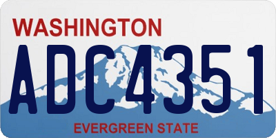 WA license plate ADC4351