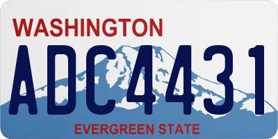 WA license plate ADC4431