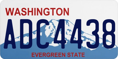 WA license plate ADC4438