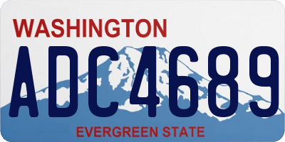 WA license plate ADC4689