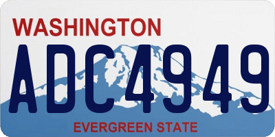 WA license plate ADC4949