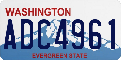 WA license plate ADC4961