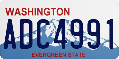 WA license plate ADC4991