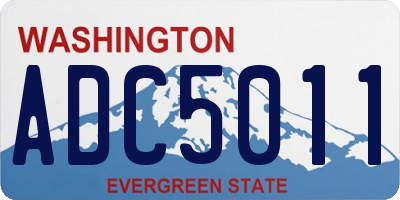 WA license plate ADC5011