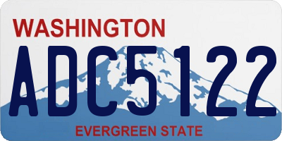 WA license plate ADC5122