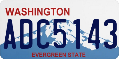 WA license plate ADC5143