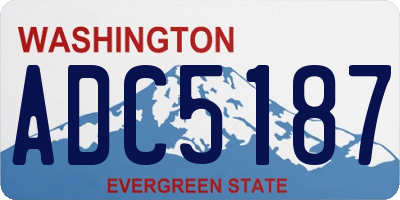 WA license plate ADC5187