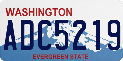 WA license plate ADC5219