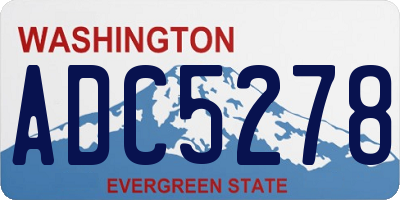 WA license plate ADC5278