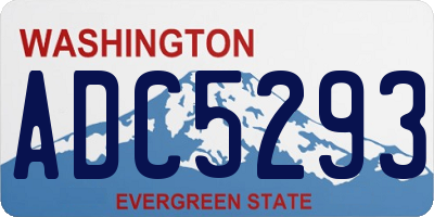 WA license plate ADC5293