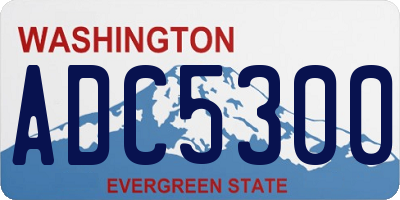 WA license plate ADC5300