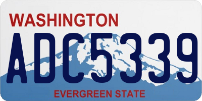 WA license plate ADC5339
