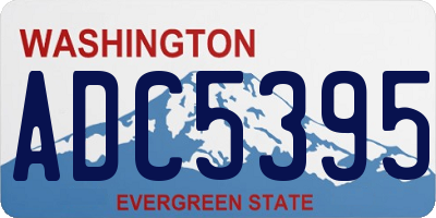 WA license plate ADC5395