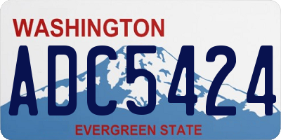 WA license plate ADC5424
