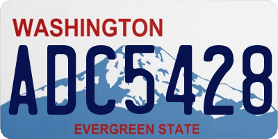 WA license plate ADC5428