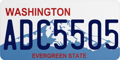 WA license plate ADC5505