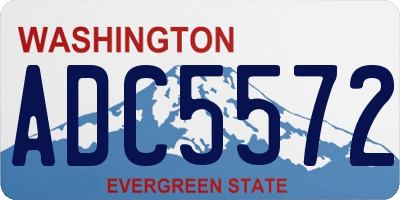 WA license plate ADC5572