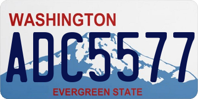 WA license plate ADC5577