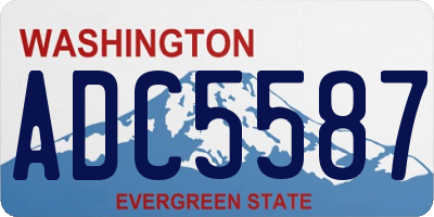 WA license plate ADC5587