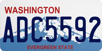 WA license plate ADC5592