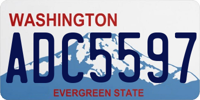 WA license plate ADC5597