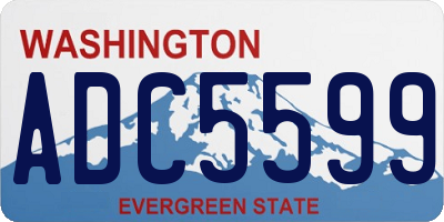 WA license plate ADC5599