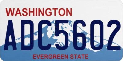 WA license plate ADC5602