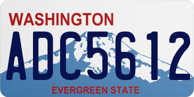 WA license plate ADC5612