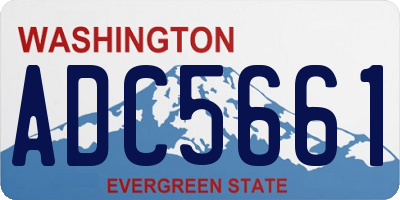 WA license plate ADC5661