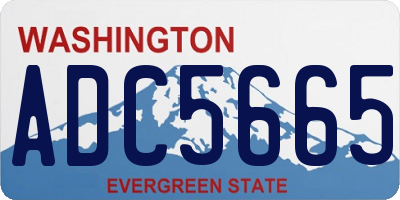 WA license plate ADC5665