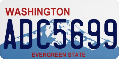 WA license plate ADC5699
