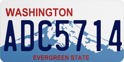 WA license plate ADC5714