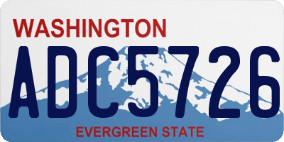 WA license plate ADC5726