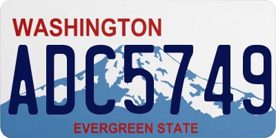 WA license plate ADC5749