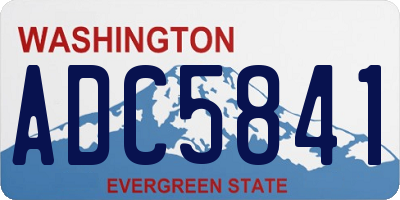 WA license plate ADC5841