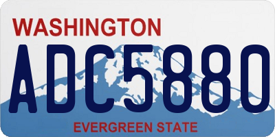 WA license plate ADC5880