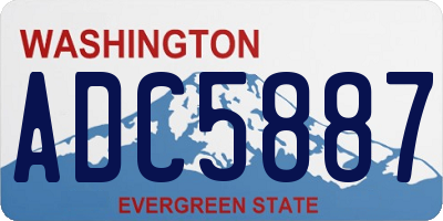WA license plate ADC5887