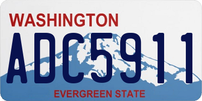 WA license plate ADC5911