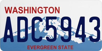 WA license plate ADC5943