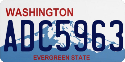 WA license plate ADC5963