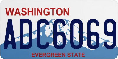 WA license plate ADC6069