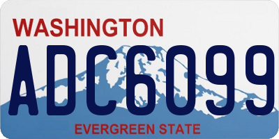 WA license plate ADC6099
