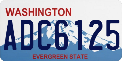 WA license plate ADC6125