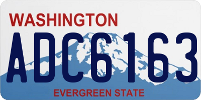 WA license plate ADC6163