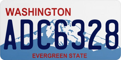 WA license plate ADC6328